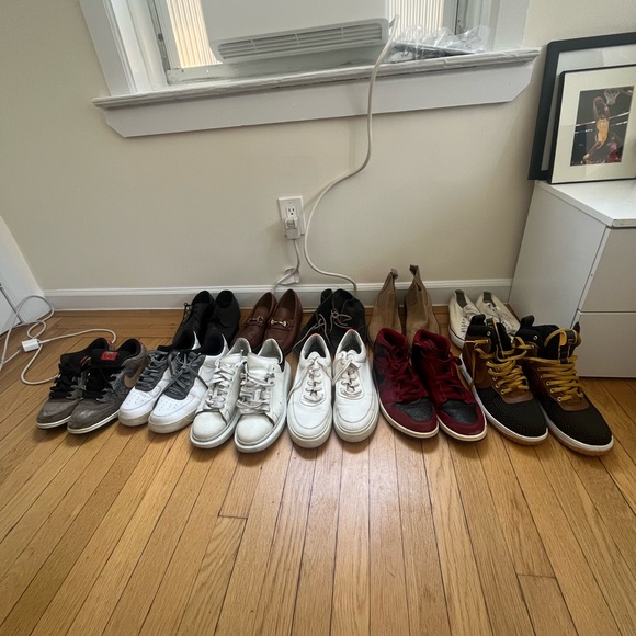 Gray and White Sneakers Stylish Athletic Footwear